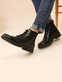 Yoho - Black Brogue Boots for Men