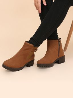 Yoho - Tan Comfortable Insoles Chelsea Boots for Women