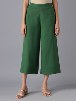 Aurelia - Dark Green Solid Culottes