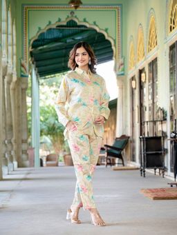 Saadgee - Jam Cotton White Co-Ord Set