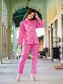 Saadgee - Italian Cotton Pink Co-Ord Set