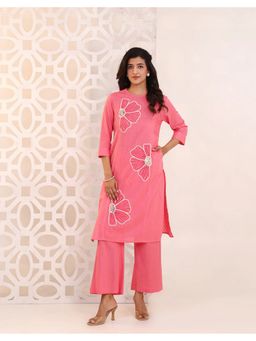 STUDIO MISRI - Pink Embroidered Kurta and Palazzo