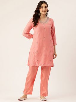 STUDIO MISRI - Pink Embroidered Kurta and Pant