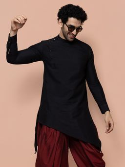 KISAH PLUS - Black Solid Kurta