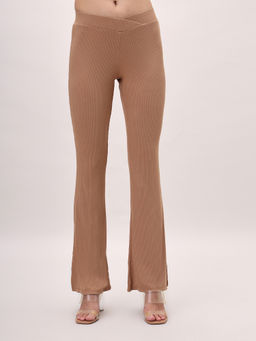 TALLY WEiJL - Brown Flare Knit Leggings