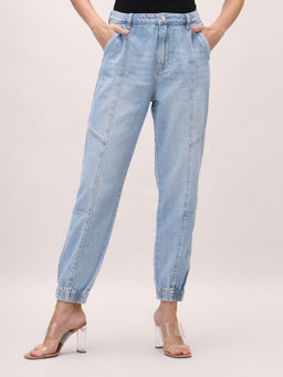 TALLY WEiJL - High Waist Slouchy Jeans With Front Seam
