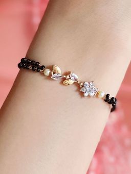 Azai by Nykaa Fashion - Everyday Mangalsutra Bracelet With Clear Stones