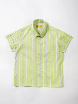 Avokiddos - Boys Breezy Lightweight Short Sleeved Green Shirt