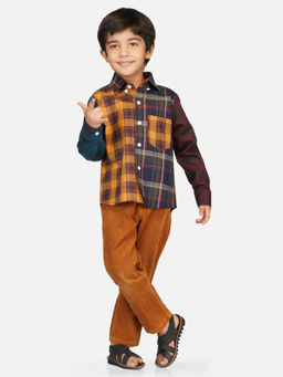 Avokiddos - Boys Comfort Fit Multi-Color Check Shirt