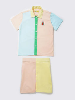 Avokiddos - Boys Fun Wear Relaxed Fit Everyday Multi-Color Co-Ord (Set of 2)