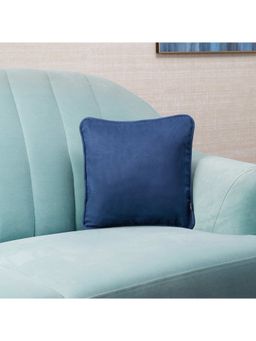 HomeTown - Nora Shades Suede Reversible Solid Cushion Cover 30 x 30 Cm in Navy Colour