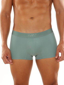 Calvin Klein - Blue Solid Low Rise Trunk