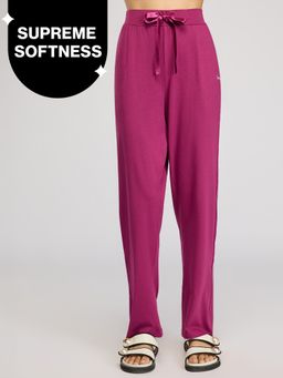 Nykd by Nykaa - Buttery Soft Modal Cotton Pyjama With Clean Elasticated Waist & Pockets Nys911 Wine