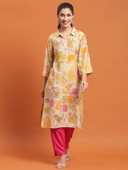 Shree - Women Viscose Abstract Print Kurta