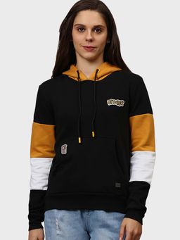 Campus Sutra - Black Solid Sweatshirt
