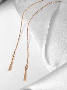 Zavya - Sui Dhaga 925 Silver Earrings in Rose Gold