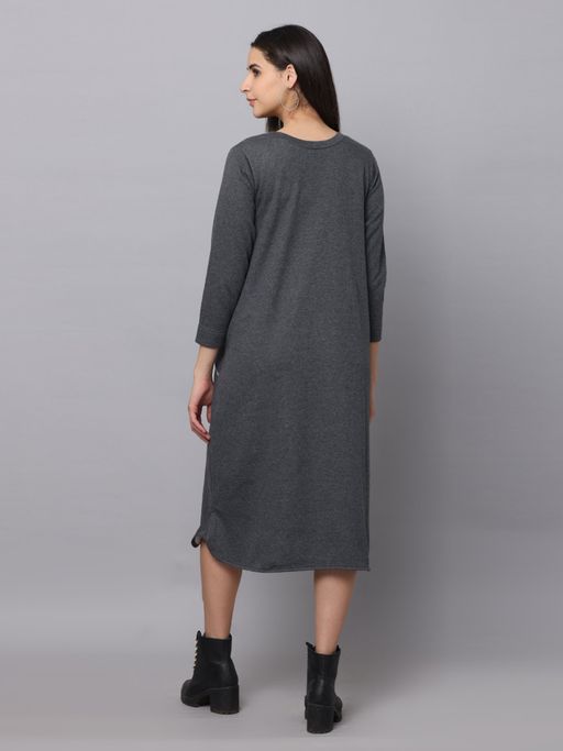 Buy The Mom Store Paloma Grey Maternity Sweater Dress With Nursing Online