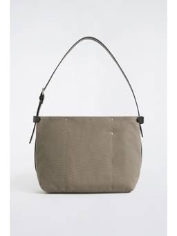 COS - Men Beige UTILITY MESSENGER BAG - CANVAS