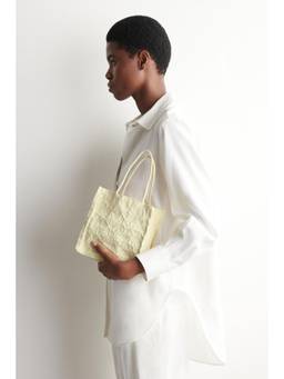 COS - Women Yellow MINI CRINKLED TOTE BAG