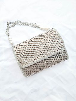 A Clutch Story - Antique Silver Flapover Clutch