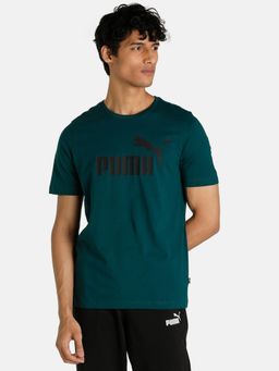 Puma - Ess Logo Men Green T-shirt