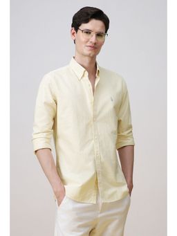Simon Carter - Men Yellow Stripes Full Sleeves Shirt