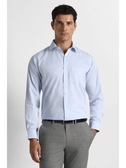 Van Heusen - Men Light Blue Solid Full Sleeves Formal Shirt