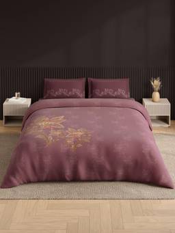 SPACES - Neo Blush Ornate Large Bedsheet With 2 Pillow Covers