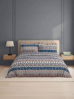 Welspun - Zen Blush Floral Microfiber 105 Gsm Double Bedding with 2 Pillow Covers