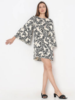 VERO MODA - Womens White Polyester Floral Mini Dress