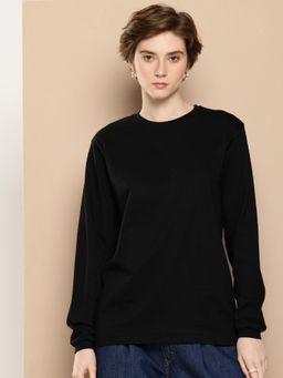 Difference of Opinion - Womens Long Sleeve Oversized T-shirt - Black