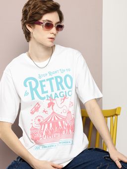 DILLINGER - Womens Oversized Graphic T-shirt - White