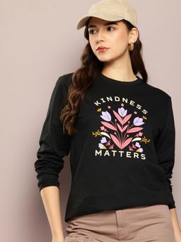 DILLINGER - Womens Long Sleeve Oversized T-shirt - Black