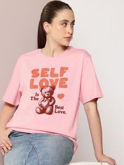 DILLINGER - Womens Oversized Printed T-shirt - Pink