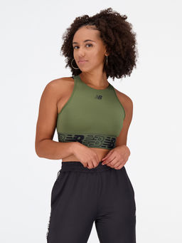 New Balance - Womens Deep Olive Sports Bra (WB31175)