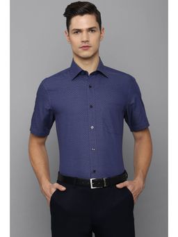 Louis Philippe - Men Printed Navy Shirt