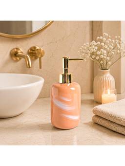 Voncasa - Peach Coral Ceramic Soap Dispenser - 300ml