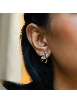 Shaya by CaratLane - 925 Silver Shaya by CaratLane Amazement Studs Earrings in Oxidised