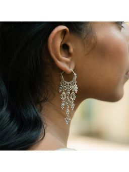 Shaya by CaratLane - Curiosity Dangler Earrings in Oxidised 925 Silver