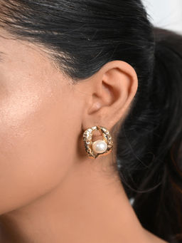 Raf The Label - White Gold-Plated Contemporary Drop Earrings