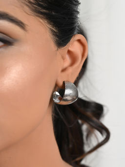 Raf The Label - Silver White Gold Plated Hoops Earrings
