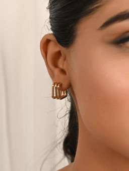 Raf The Label - Gold Plated Designer Hoop Earrings