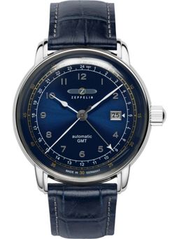 Zeppelin - LZ 126 Los Angeles Date-Dual Time-GMT Analog Dial Color Blue Men's Watch - 76683