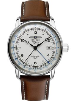 Zeppelin - 100 Years ED. 1 Date-Dual Time-GMT Analog Dial Color Silver Men's Watch - 86661
