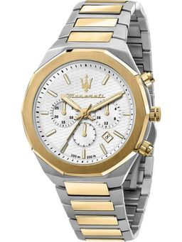 Maserati - Design Chronograph-Date-Analog Dial Color White Men's Watch - R8873642009