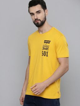 Levi's - Men Yellow Crew Neck T-Shirt
