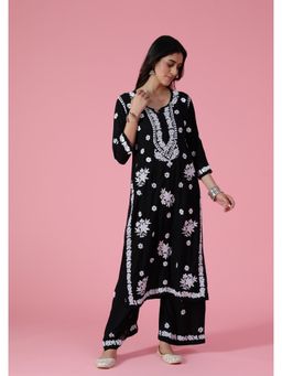 House of Chikankari - Chikankari Woven Kurta Set