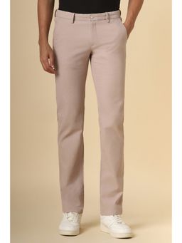 Allen Solly - Men Brown Slim Fit Solid Casual Trouser