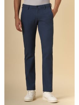 Allen Solly - Men Navy Slim Fit Solid Casual Trouser