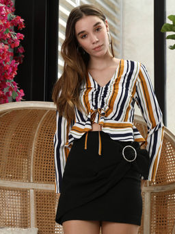 PINACOLADA - Women Multi-Color Polyester Stripes Top